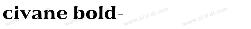 civane bold字体转换